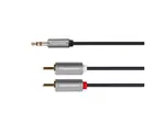 Kabel Jack 3.5mm stereo/2x Cinch 3m KRUGER & MATZ KM1216 Basic