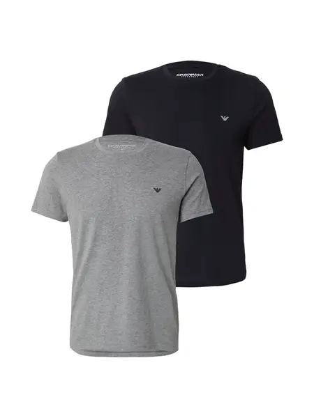 Emporio Armani Tričko  sivá / čierna