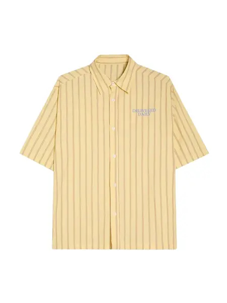 Bershka Košeľa  zafírová / hnedá / žltá / červená