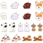 18Pcs 9 Styles Alloy Enamel Pendants