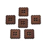 4-Hole Square Wood Buttons