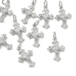 Brass Micro Pave Cubic Zirconia Pendants