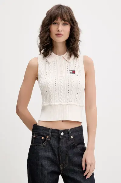 Tommy Jeans vesta dámska bavlnená
