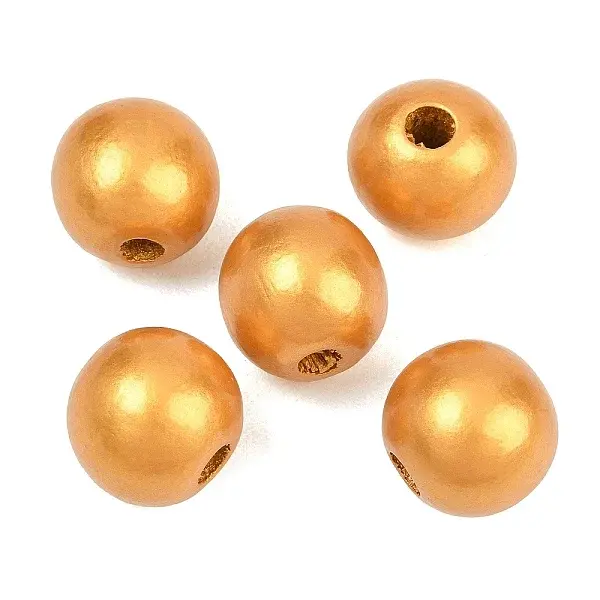 Spray Painted Wood European Beads