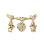 Brass Pave Cubic Zirconia Pendants
