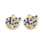 Brass Micro Pave Cubic Zirconia Pendants