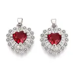 Brass Micro Pave Cubic Zirconia Pendants