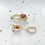 Brass Cubic Zirconia Fold Over Clasps