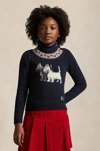 Detský bavlnený sveter Polo Ralph Lauren