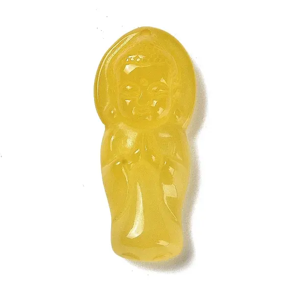 Natural Yellow Agate Carved Pendants