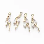 Brass Micro Pave Cubic Zirconia Links Connectors