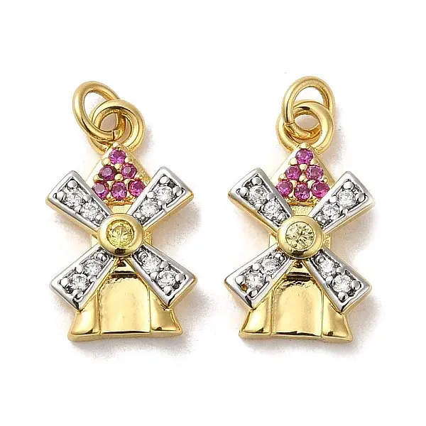 Rack Plating Brass Micro Pave Cubic Zirconia Pendants