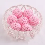 Handmade Woolen Macrame Wooden Pom Pom Ball Beads
