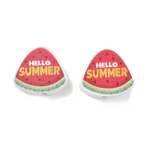 Summer Themed Printed Wood Beads