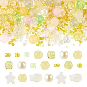 1Bag Mixed Styles Glass Beads