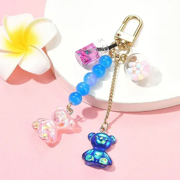 Bear Resin & Glass Pendant Decoration