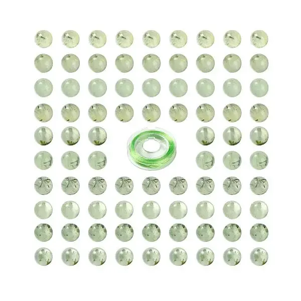 DIY Natural Prehnite Beads Jewelry Set Making