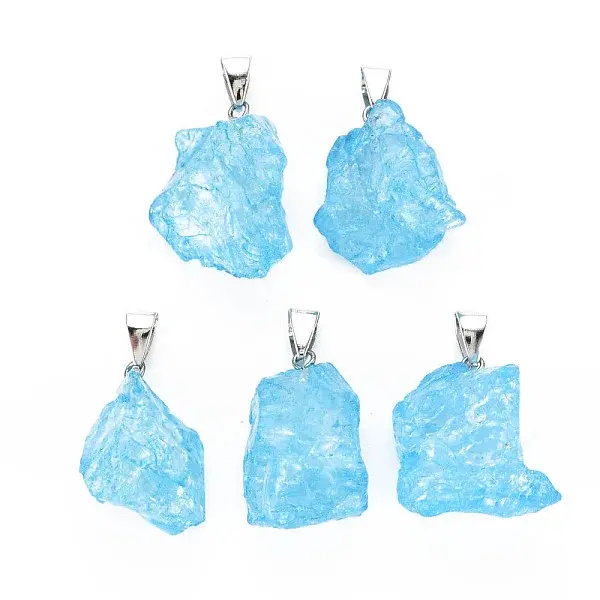 Natural Crackle Quartz Pendants