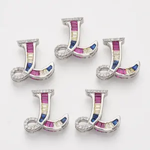 Brass Cubic Zirconia Slide Charms