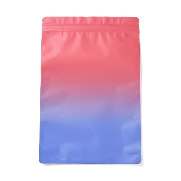 Two Tone Rectangle Plastic Zip Top Gift Bags