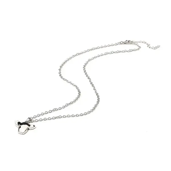 Zinc Alloy with Leather Pendant Necklces