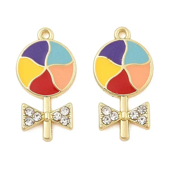 Rack Plating Alloy Enamel Pendants