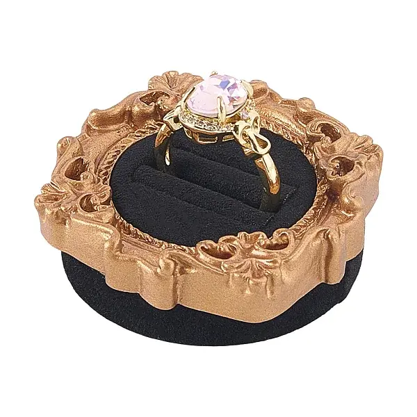 Round Wood Ring Display Trays