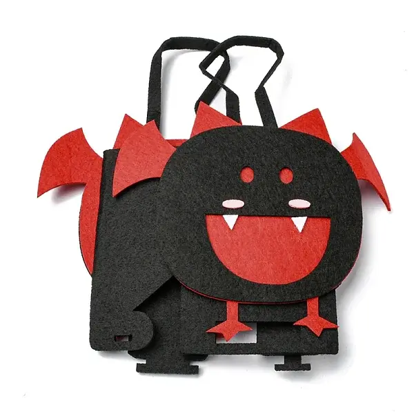 Bat Felt Halloween Candy Bags with Handles