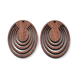 Walnut Wood Laser Cut Pendants