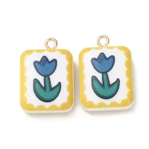 Printed Alloy with Acrylic Pendants