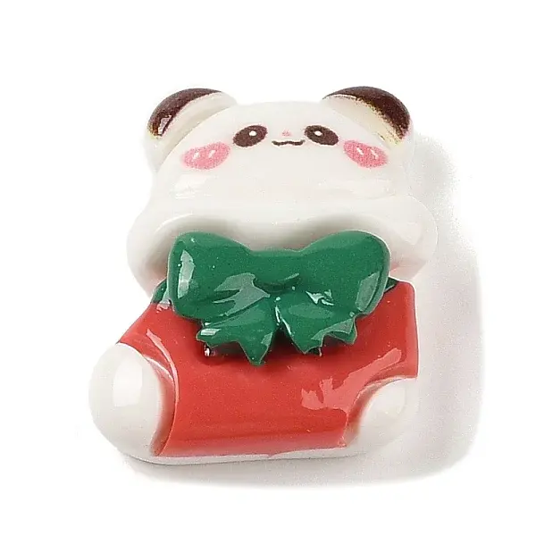 Christmas Panda Theme Opaque Resin Decoden Cabochons