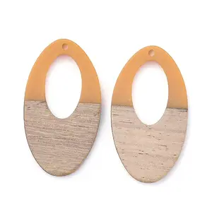 Resin & Walnut Wood Pendants
