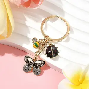 Butterfly Alloy Enamel Keychain