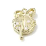 Brass & Plastic Pearl Pendants