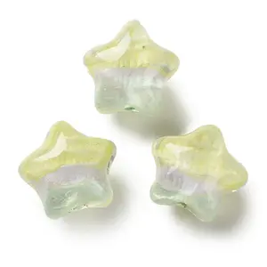 Gradient Color Transparent Hand-drawed Acrylic Beads