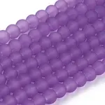 Baking Paint Transparent Glass Bead Strands