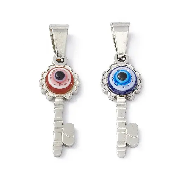 304 Stainless Steel Resin Pendants