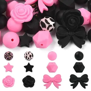 40Pcs Food Grade Eco-Friendly Silicone Beads