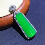 Dyed Natural Green Chalcedony Pendants