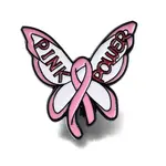 Pink Enamel Brooches