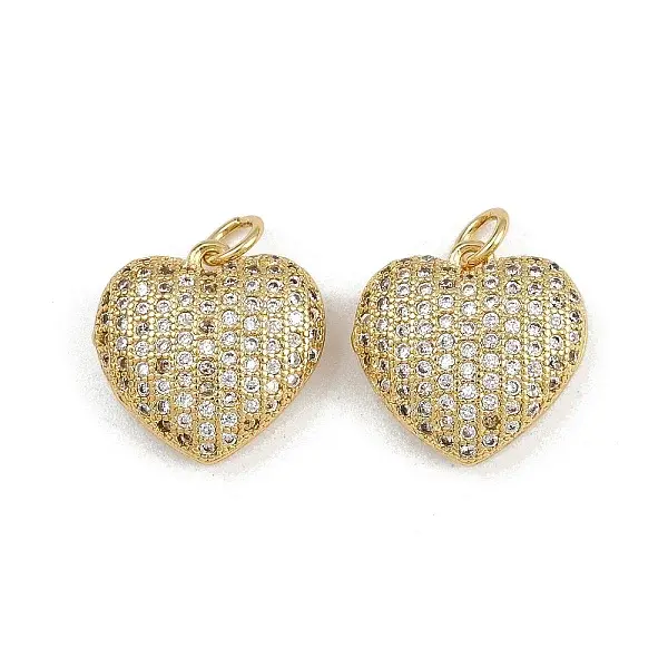 Brass Micro Pave Cubic Zirconia Pendants
