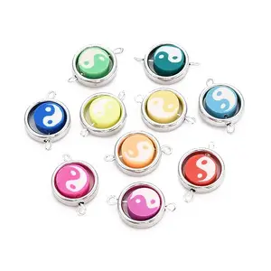 Polymer Clay Beads with CCB Plastic Frame Connector Charms