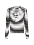Karl Lagerfeld Tričko 'Ikon'  čierna / biela