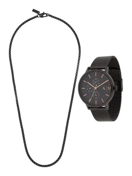 ARMANI EXCHANGE Sada šperkov 'CAYDE'  čierna