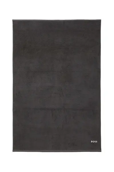 BOSS Velký bavlněný ručník BOSS EDGE Graphite 100 x 150 cm