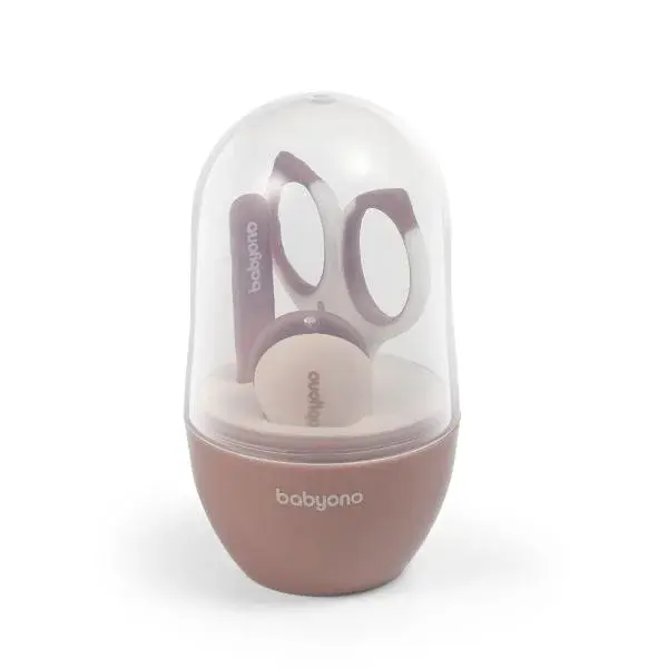 BABYONO Sada manikúra pro děti šedá Beige