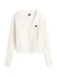 Tommy Jeans Kardigán  biela