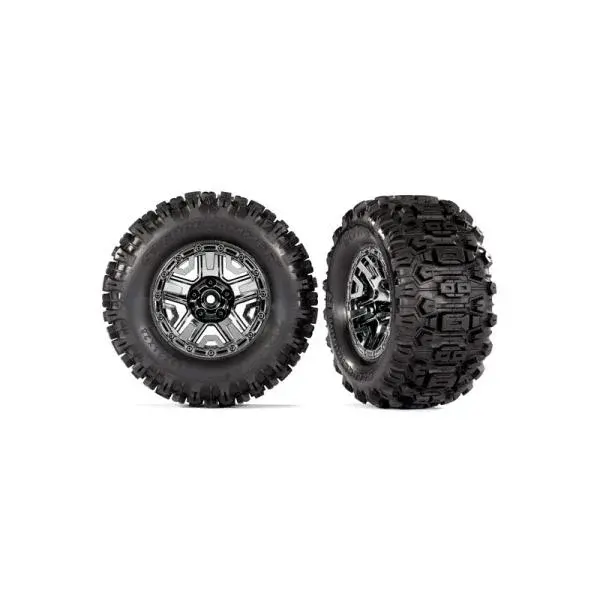 Traxxas kolo 2.8", disk černý chrom, pneu Sledgehammer (2)