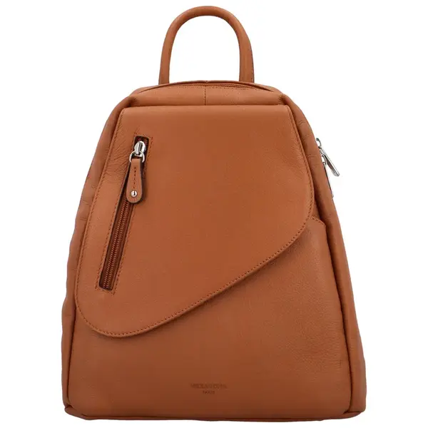 Dámský kožený batoh světle hnědý - Hexagona Pasha Two