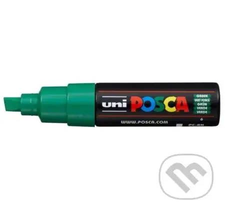 Posca akrylový popisovač PC-8K, 8 mm, zelená (se širokým, seříznutým hrotem)